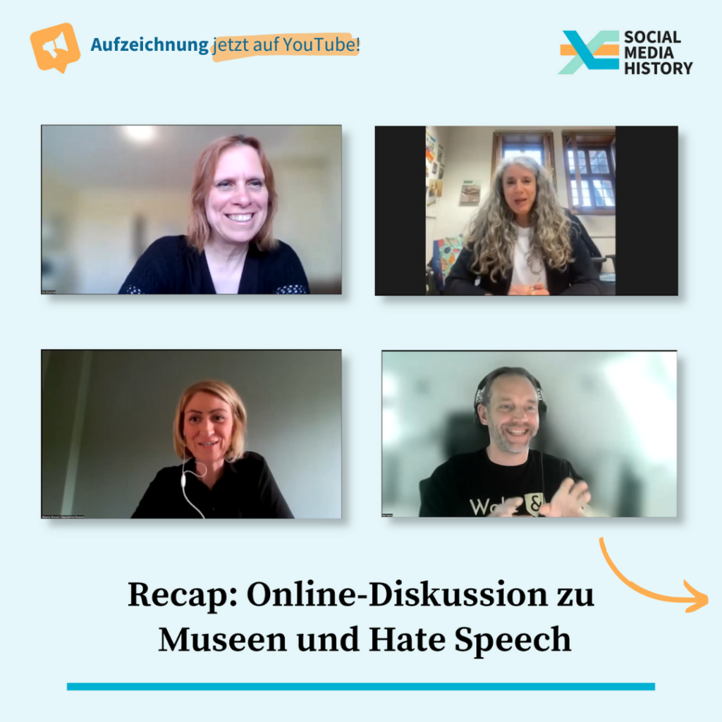 Titelbild: Recap Online-Diskussion zu Museen und Hate Speech.