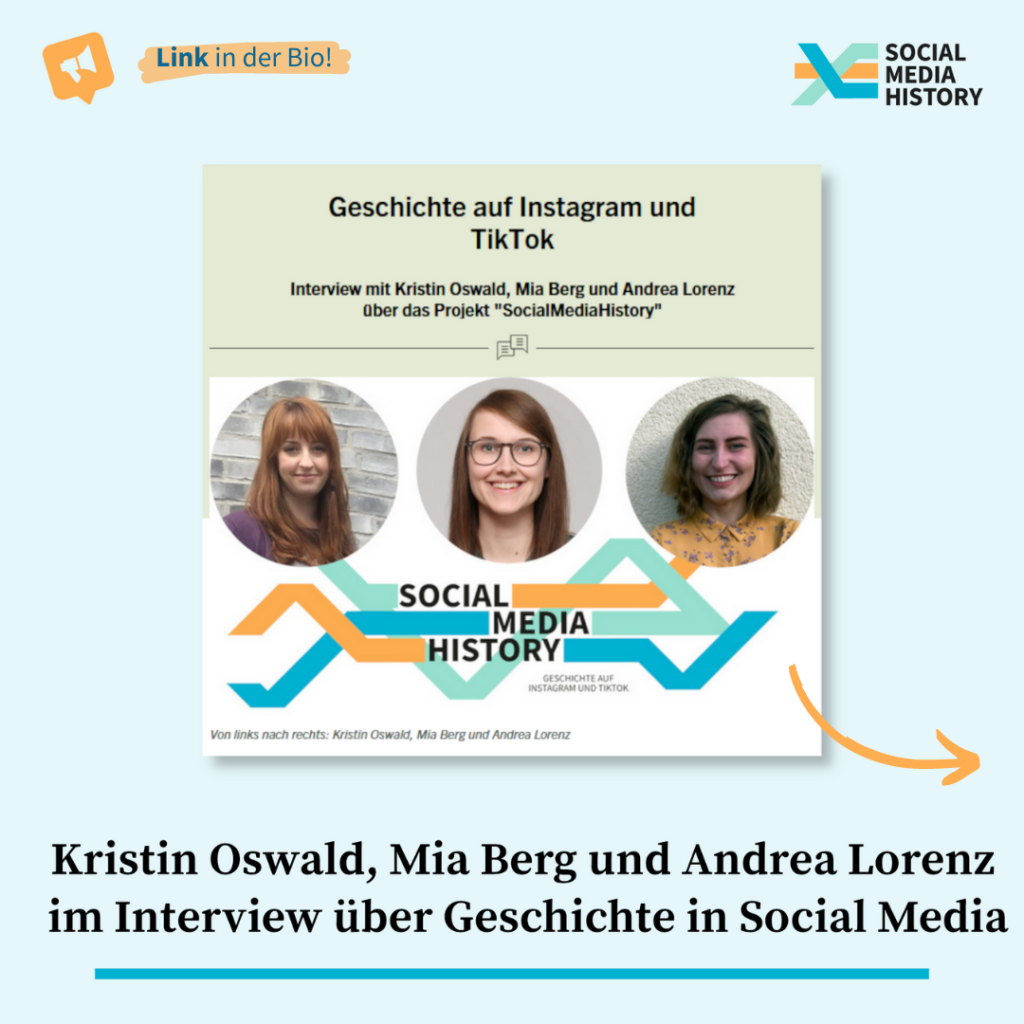 Interviewzusammenfassung Kristin Oswald, Mia Berg und Andrea Lorenz mit LISA zu Geschichte auf Instagram und TikTok