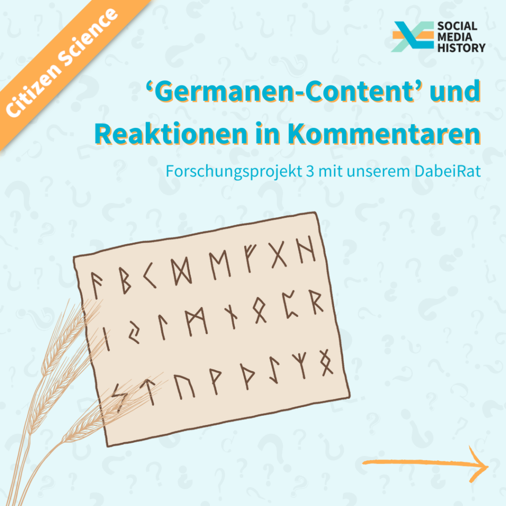 Titelbild: Forschungsprojekte mit DabeiRat Teil 3. Germanen-Content und die Kommentarspalten.