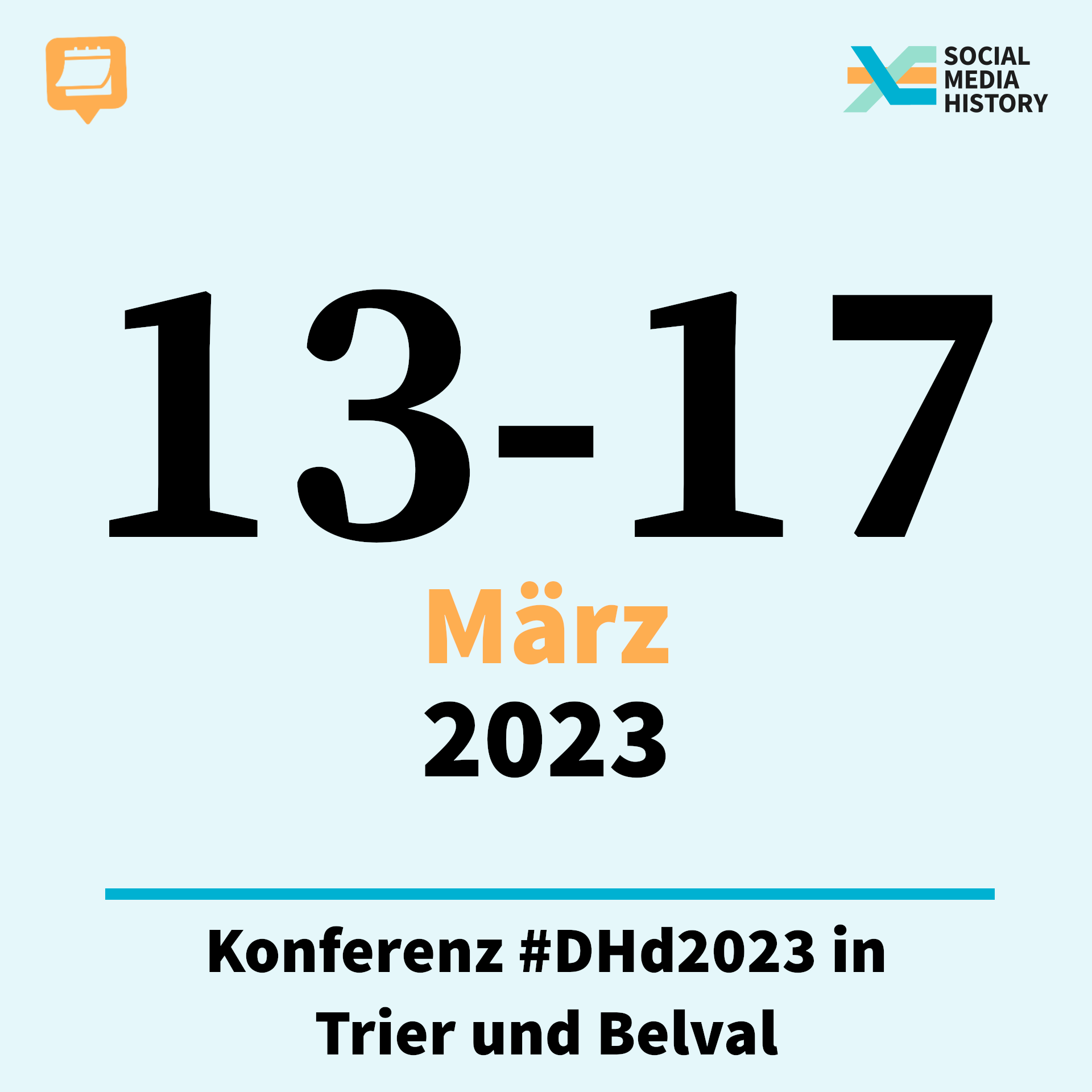 Ankündigung DHd 2023 in Trier und Belval, vom 13. bis zum 17. März.